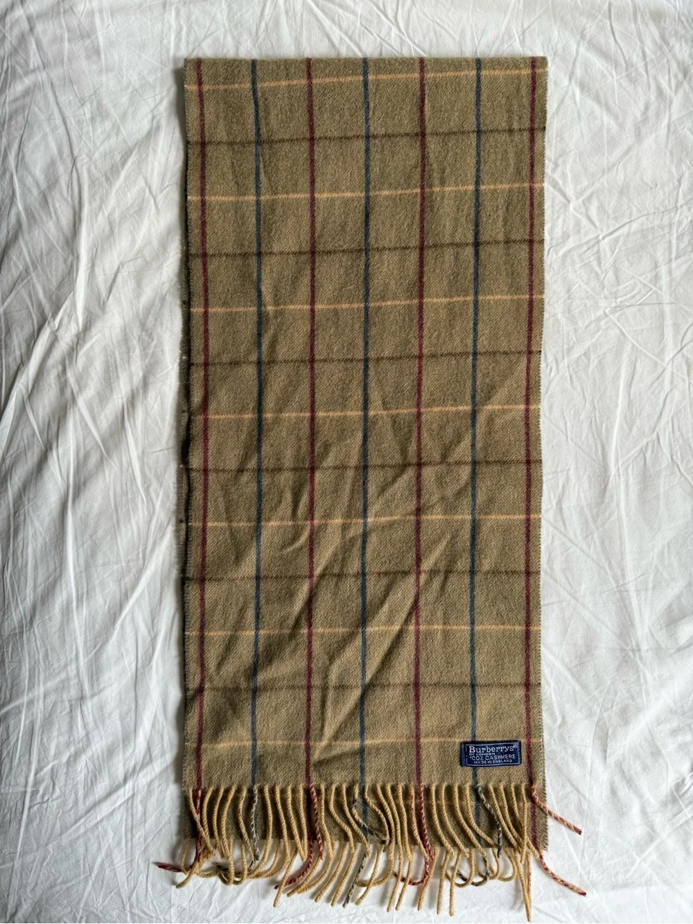 Burberry 100% Cashmere Plaid Scarf
